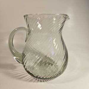 Blown glass pitcher